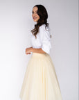 Yellow Drop Waist Tulle Skirt