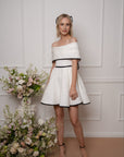 White Dress With Black Trim