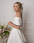 White Dress With Black Trim