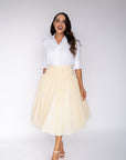 Yellow Drop Waist Tulle Skirt