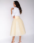 Yellow Drop Waist Tulle Skirt