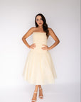 Yellow Drop Waist Tulle Skirt