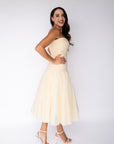 Yellow Drop Waist Tulle Skirt