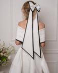 White Dress With Black Trim