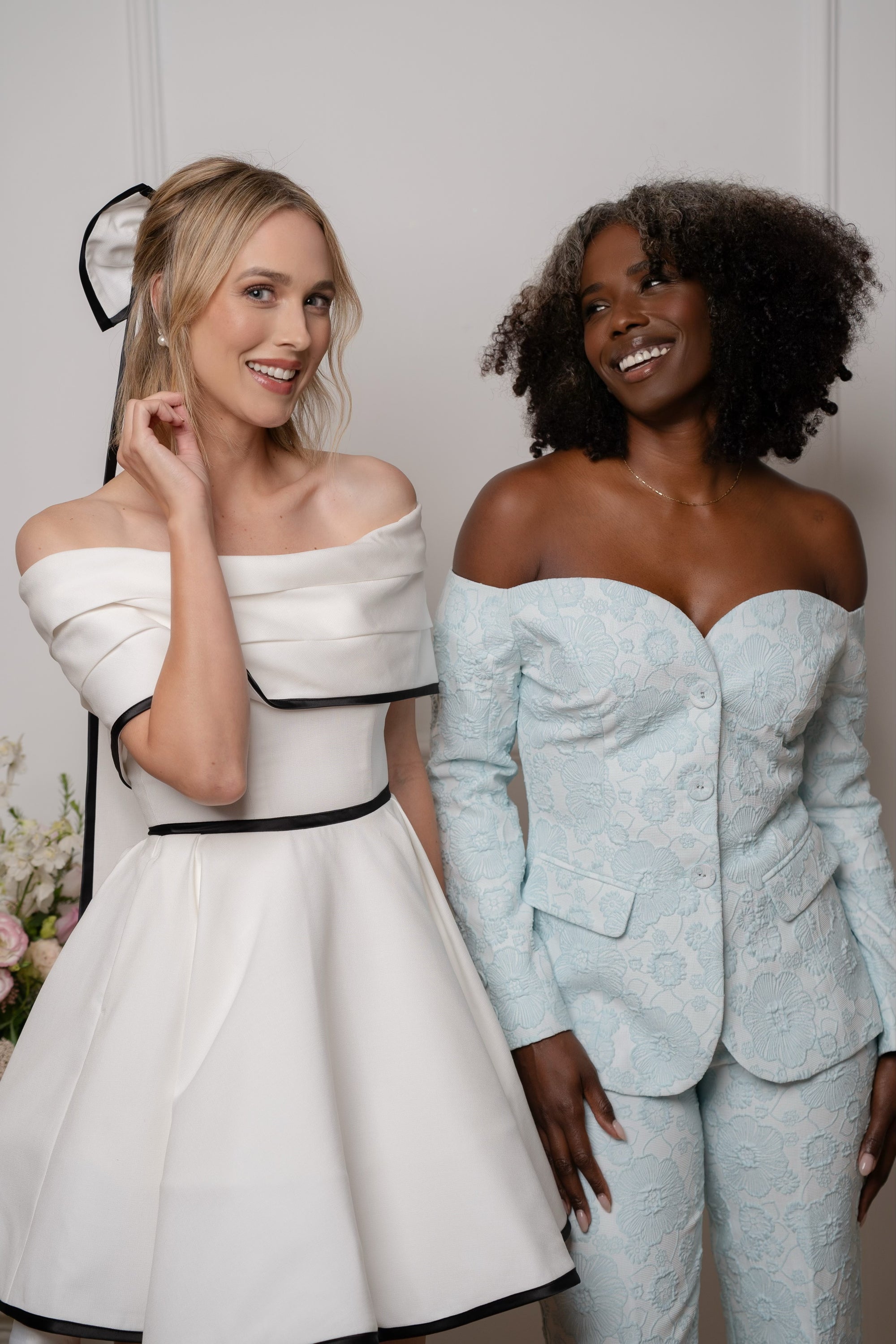 White Dress With Black Trim