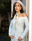 Silk Floral Print Scarf